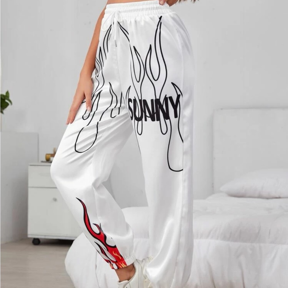 White joggers